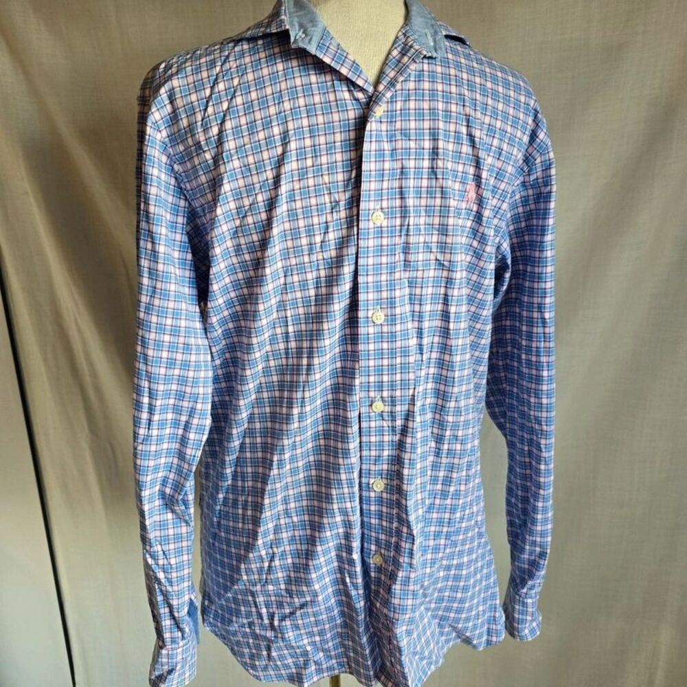 Polo Ralph Lauren Men Small Plaid Cotton Button Down Shirt
